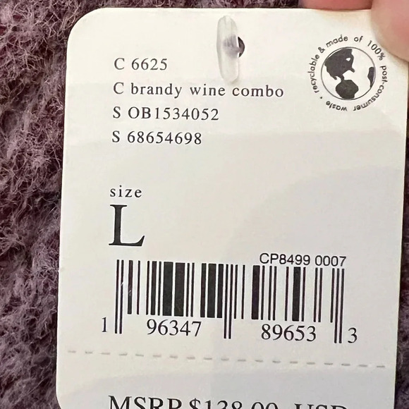 NWT Free People Claude Mini Sweater Dress Size Large Brandy Wine Sleeveless Knit - Picture 11 of 11